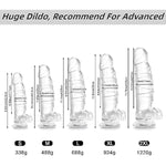 11.4 Inch Huge Realistic Dildo G-Spot Stimulation Crystal Dildos With Powerful Suction Cup For Hands-Free Play Big Size Dong Adult Anal Sex Toy For Women Men Couple (Clear L)