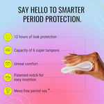 Flex Reusable Disc | Reusable Menstrual Disc | Tampon, Pad and Cup Alternative | Capacity of 6 Super Tampons | Lasts for Years | Includes Carrying Pouch & 2 Free Disposable Discs