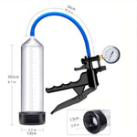 Penis Pump Hand Held With Pressure Gauge Male Sex Toys Pumps & Enlargers With Dial Transparent Visual Penile Enlarger Adult Toy To Enlarge Penises Erection Cock Enlargement Tool (B)