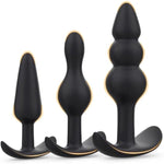 Butt Plug, Pack Of 3 Silicone Anal Beads Plugs Kit Trainer Set From Beginners To Advanced Player For Comfortable Long-Term Wear, Sex Toys For Couples