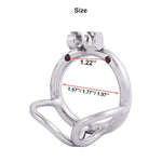 Male Cock Cage Base Ring Ergonomic Design Stainless Steel Chastity Device Closed Ring With Scrotal Splitter H545 (1.77''/ 45Mm)