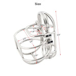 Large Detachable Male Chastity Device Steel Stainless Cock Cage Penis Ring Lock Adult Game Sex Toy M0140