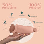 Usa Penis Sleeve | Cock Sheath | Size Large Girth Enhancer | Open Head For Sensitivity | Sexual Pleasure Enhancer For Men, Women & Couples | Nude Color, 4" L X 2.5" W