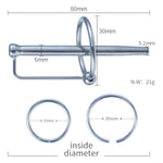 Urethral Plug, 3.15 Inch Hollow Urethral Sounds With Penis Rings Urethral Dilators Penis Plug Prostate Stimulation Masturbator Sex Toy For Men