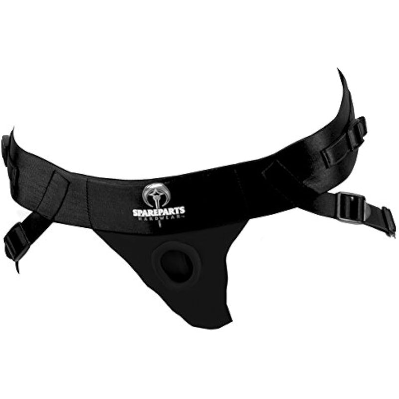 Joque (Double Strap) Harness Adjustable And Washable (A, Belt 20-50Inch Waistband, Leg Straps 10-16Inch, Black)