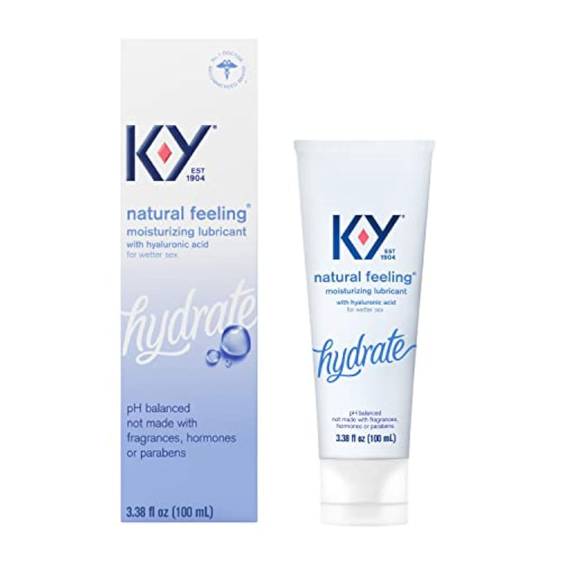 Water Based Lube Natural Feeling 3.38 Fl Oz Personal Lubricant For Adult Couples, Men, Women, Vaginal Moisturizer, Ph Balanced, Hormone & Paraben Free, Latex Condom Compatible