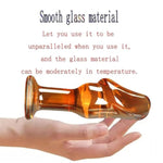 Crystal Glass Pleasure Wand for Anal and Vaginal Stimulation, Phallic-Shaped Dildo with G-Spot Stimulator