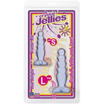 Doc Johnson Crystal Jellies - Anal Delight Trainer Kit - Small-Large - Suction Cup Base - Clear