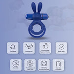 Cock Ring for Couples, Vibrating 4B Ohare, Blueberry, 1ct