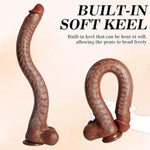 21.6 Inch Extra Long Dildo With Strong Suction Cup,Double Layers Flexible Realistic Dildo With Small Glans For Deepest Sex,Massive Huge Dildo Sex Toys For Women Men Gay