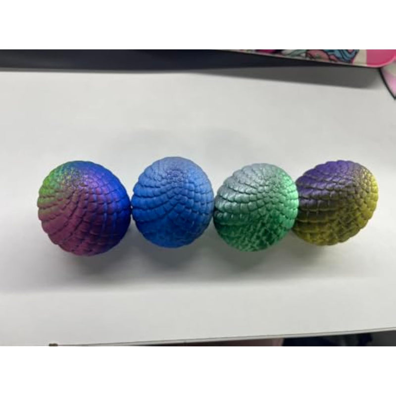 4Pcs 3D Printed Dragon Egg, Christmas Stocking Stuffers For Kids, Articulated Crystal Animals Fidget Toy