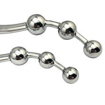 Metal Double-Headed Dildo Female G-Spot Stimulation Pull Bead Anal Plug Massage Masturbation Device Adult Sex Toy