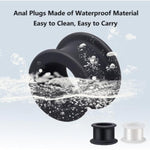 3 Piece Hollow Butt Plug Sex Toys Set With Removable Cap Silicone Anal Plugs Speculum In 3 Sizes Anal Tunnel Plug Dilator For Women Men (Black)