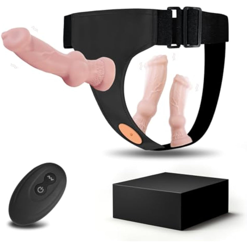 All 3 Vibrating Wearable Canine/Dog Knot Remote Control Strap-On Realistic Dildos With 10-Mode Vibrations, Strap-On Penis With Adjustable Belt, Anal Dildos Sex Toys For Women