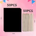 100PCS Rainbow Scratch Paper Art Supplies for Kids Arts and Crafts
