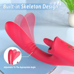 G Spot Vibrator Women Sex Toy, Female Sex Toys Dildo Vibrators with5-frequency vibration+tongue licking, 3-speed 6-frequency telescopicAdult Toy, Adult Sex Toys & Games, Purple, Rose Red
