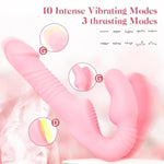 Strap On Harness Dildo Vibrator For Women, With 10 Modes Thrusting Vibrator For Lesbian Sex Toys