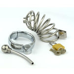 Metal Chastity Cock Cage Male Urethral Plug Chastity Lock With Key Chastity Belt Penis Cage Sex Toy For Men M