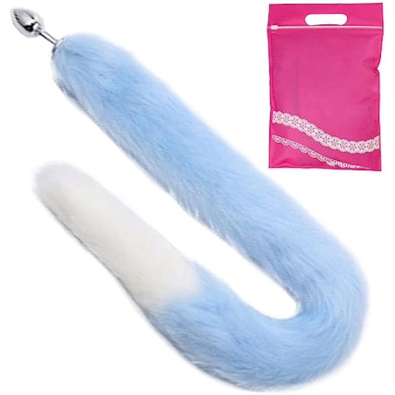 30.3 Inch Fox Animal Costume Tail Faux Fur Wolf Butt Tail Long Anal Butt Plug Fox Cat Butt Plug Furry Plush Tail Plug Valentines Day Cosplay