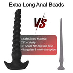 15.7 Inch Large Butt Plug Anal Beads,Silicone Black Knot Dildo, Super Long Anal Plug Sex Toys for Men Women Couples Gay