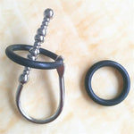 Smooth Metal Male Masturbation Stimulation Multi Beads Urethral Plug Restraint Silicone Penis Ring Male Exercise Urethral Sound Urethral Sex Toy