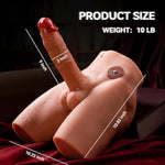 Male Sex Doll With 9 Inch Strong Thrusting & Vibrating Dildo For Women, Adult Torso Sex Dolls Unisex Masturbator With Big Butt Tight Anal Sex Toys For Men Gay Couple Masturbation 10Lb