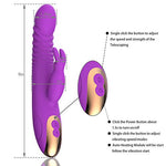 9 inch G Spot Clitoral Vibrator Handheld Rabbit Ears Waterproof Rechargeable Realistic Silicone Dildo Vibrators with 8 Powerful Modes Adult Rose Sex Toys for Women