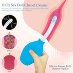 Sex Toy Cleaner Care Kits For Sex Doll Cleaning Male Masturbators, 7 Pcs Pocket Pussy Cleaner Adult Male Toy Reusable Drying Rod Lube Lubricant Applicator 10.8 Oz Bulb Douche Washer Maintenance Kit
