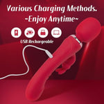 Vibrators Wand Sex Toys For Women, Rabbit Wand Vibrator With 10×3 Powerful Vibration Modes For G Spot Nipple Anal & Clitoral Simulation,Waterproof Vibrating Dildo Adult Sex Toys For Women And Couple