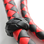 Fetish Whips 48" Leather Horse Crop, Red And Black Riding Crop Whip, Faux Leather Crop Whips, Leather Horse Crop Whip For Couples