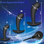 Anal Plug Trainer Kit For Comfortable Long-Term Wear, Pack Of 3 Silicone Anal Plugs Training Set With Flared Base Prostate,Adult Sex Toys For Men Or Couple Pleasure