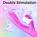 2In1 G Spot Thrusting Sex Toys With 9 Rotating & 9 Vibrating Modes, Body-Safe Silicone Vibrator Rabbit For Women And Couple, Waterproof Realistic Dildo For Anal Stimulation (M)