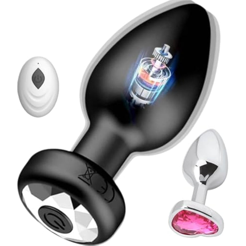 Anal Plug Sex Toys Vibrator, 2Pcs Anal Plug Set, 10 Vibrating Modes, Remote Control Prostate Massager Butt Plug, Waterproof G-Spot Stimulator Toy For Gay Men Couple