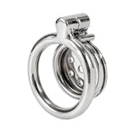 Flat Chastity Cage Metal Male Chastity Device With Dark Lock Design Penis Cage For Men Bdsm Bondage Small Penis Cage Sex Toys For Couples (45Mm/1.77In,Silicone Duct)