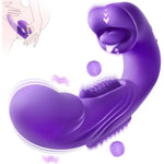 Vibrator Adult Sex Toys For Women – 4-In-1 Rose Sex Toy Thrusting Vibrators Dildo With 5 Licking Clitoral & 7 Flapping Modes, Clit Sucker, Tongue G-Spot Stimulator For Female Pleasure & Couple Games