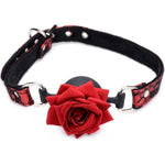 2 Pack Sexy Rose Ball Mouth Gag & Silicone Anal Butt Plugs Stimulation Anal Training Set Adjutable Leahter Bdsm Strap Sex Toys For Women Female Adult Couples Sm Games Foreplay Set Of 2