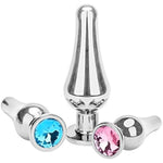 Anal Plug Anal Trainer Kit, Tapered Metal Jeweled Fetish Jewelry Butt Plug Anal Sex Toys Women Men Couples Lover (3Pcs)