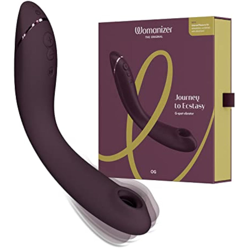 Og G Spot Vibrator | Sucker Sex Toy For Women With 12 Intensity Levels | Curved Pleasure Air Technology Dildo Vibrator | Flexible Personal Massager G Spot Stimulator Adult Sex Toy | Purple
