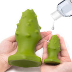 Large Butt Plug Anal Plug Training Toy, Silicone Anal Sex Toys With Bump Point For Male,Female(Green,L)