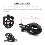 Male Chastity Device Small Cage W/ 4 Arc Shape Rings Complete Set For Adult Sex Play Penis Exercise Bondage Restraint Virginity For Men (Nano / 70Mm Cage)