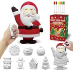 Christmas Squishy Coloring Kit with 6 Markers, DIY Mystery Box Toy for Kids