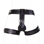 Adjustable Leather Chastity Belt With Lockers Chastity Knickers Sm Bondage Kit Strap-On Belt Female Chastity Sex Play Slave Punish Adult Sex Toys Flirt Fetish Sm Game Bedroom (Small)
