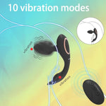 Anal Toy Male Sex Toys, Vibrating Butt Plug Prostate Massager Adult Sex Toys For Men/Women, 3 In 1 Remote Control Anal Plug Anal Beads Wearable Cock Vibrator Adult Toys For Couples With 10 Modes