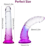 Realistic Big Clear Dildo For Women, 9.4'' Long Fantasy Soft G-Spot Anal Dildo With Strong Suction Cup For Hands-Free, Huge Penis For Prostate Massage, Adult Sex Toys For Women, Men