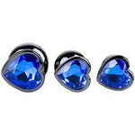 3 Pcs Heart Shaped Stainless Steel Anal Butt Plugs Anal Trainer Sex Toys, Personal Massager For Unisex Masturbation (3 Different Sizes Plug)