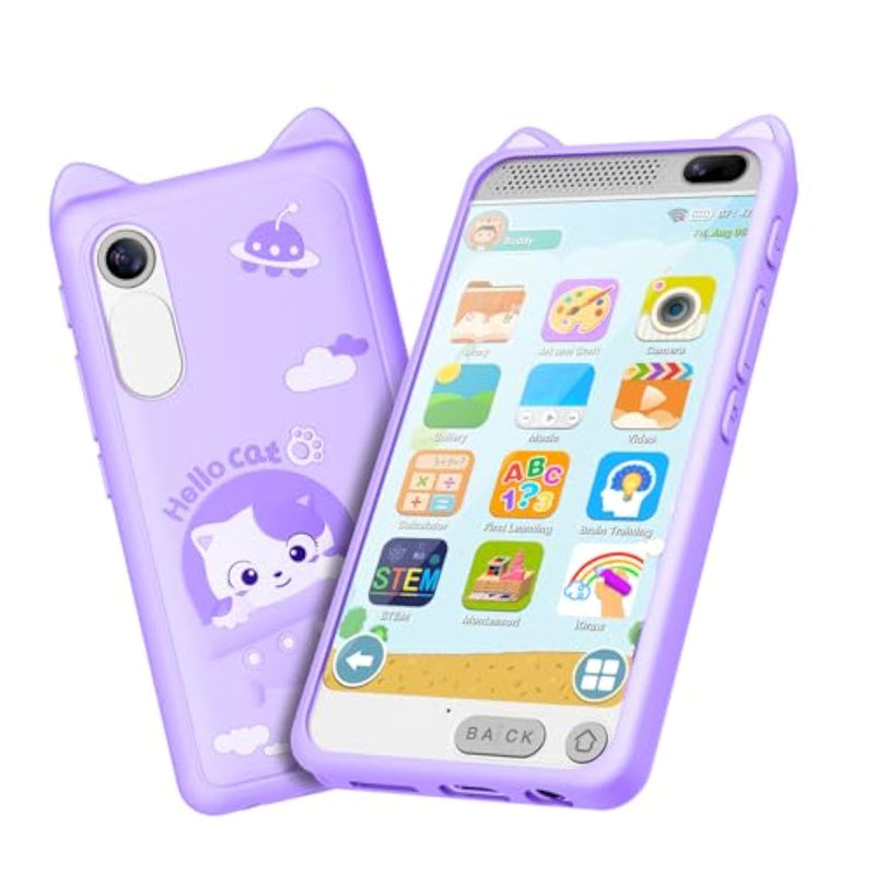 Toys Kids Smartphone, 3.97" Screen Dual Camera Kids Toys Phone With Music Player, 2000Ma Toddler Toy Learning Phone With Games, Front Camera, Pretend Play Smartphone?Purple?