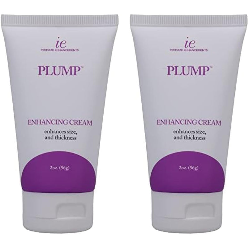 Doc Johnson Plump - Enhancing Cream for Men - Enhances Thickness and Size for Intense Pleasure - Odorless and Tasteless - Free of Glycerin - 2 Oz. (56g) (Pack of 2)