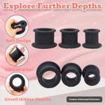 Adult Silicone Anal Plug Trainer with Flexible Design and Wide Base for Private Use - Size M Black