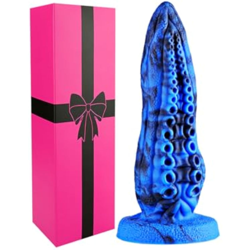 6 Inch Silicone Small Tentacle Octopus Dildo For Beginner, 5" Realistic Monster Blue Black Alien Dildo Anal Stretcher With Suction Cup, Fantasy Wide Anal Plug Dragon Animal Dildos For Woman Man Gay