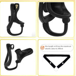 Negative Chastity Device with 3 Curved Hook Rings and Anti-Off Belt for Men's Bondage Gear